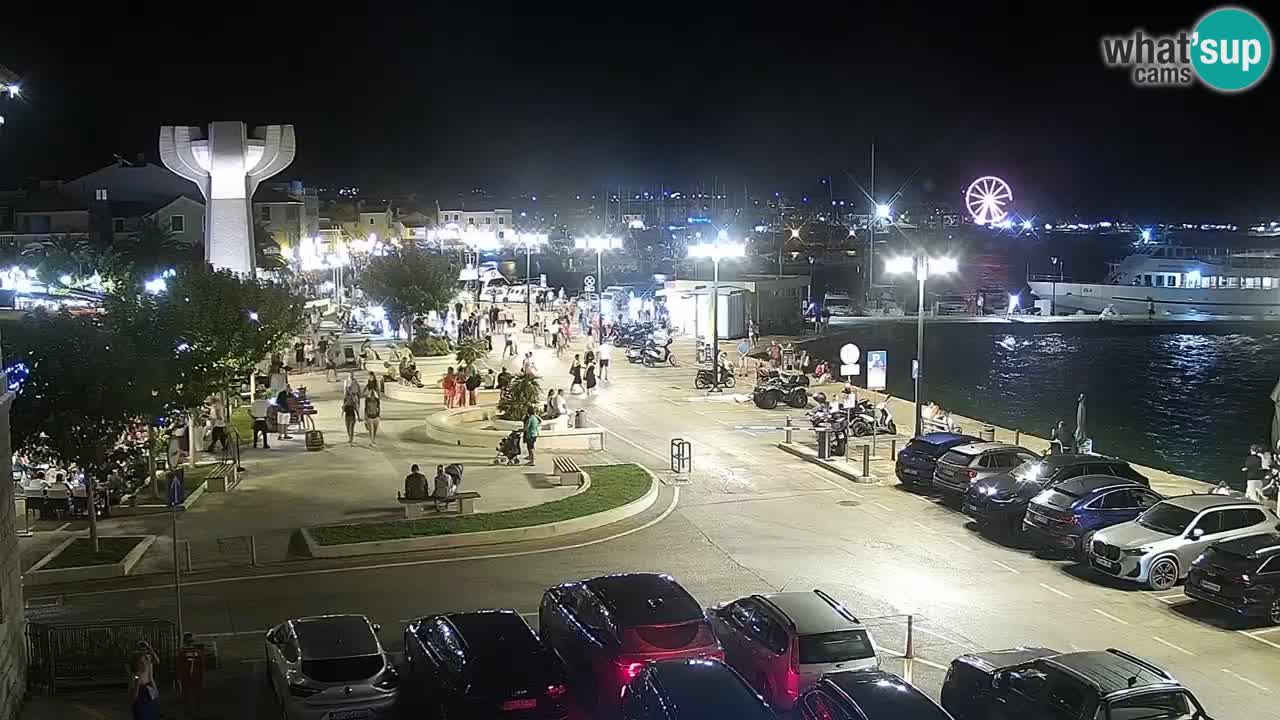 Vodice Live webcam – marina and  seafront