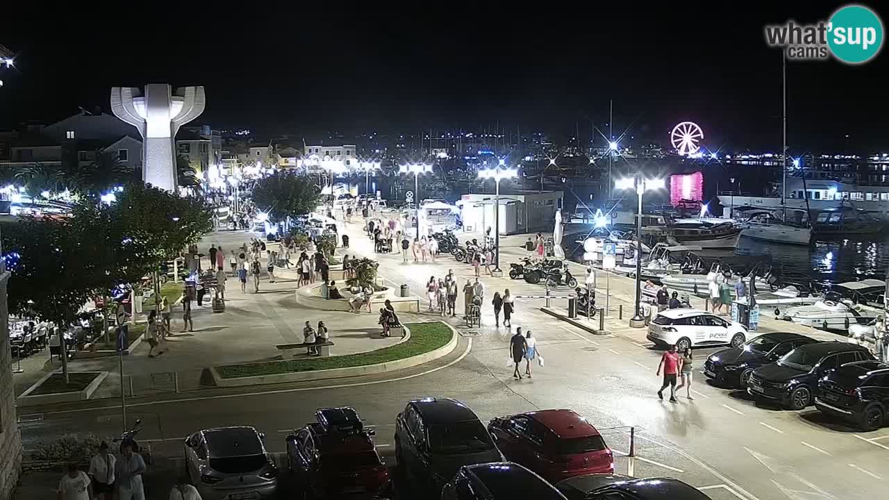Vodice Live webcam – marina and  seafront