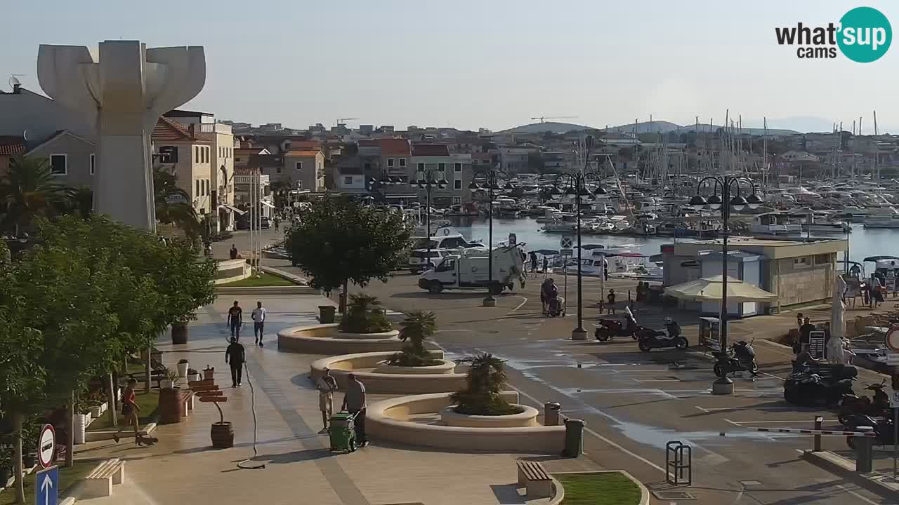 Vodice Live webcam – marina and  seafront
