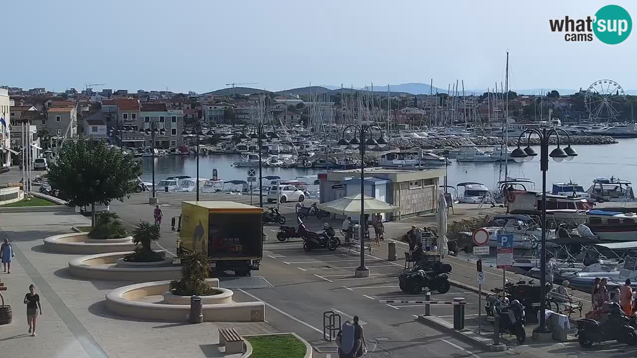 Vodice Live webcam – marina and  seafront