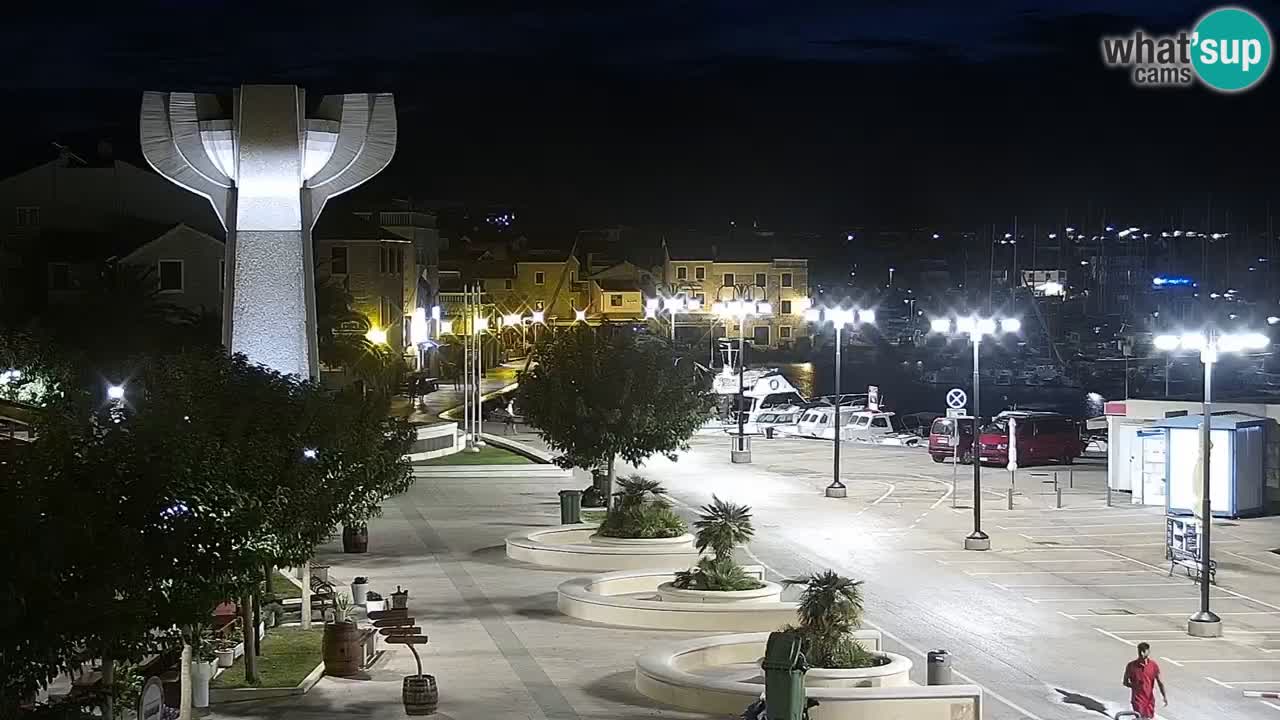 Vodice Live webcam – marina and  seafront