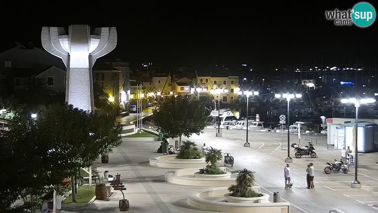Vodice Live webcam – marina and  seafront