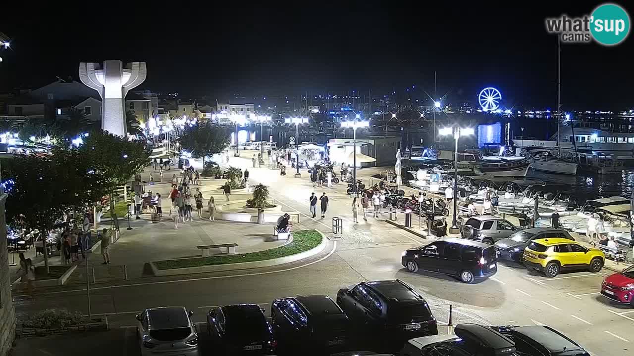 Vodice Live webcam – marina and  seafront