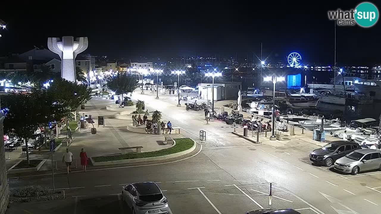 Vodice Live webcam – marina and  seafront