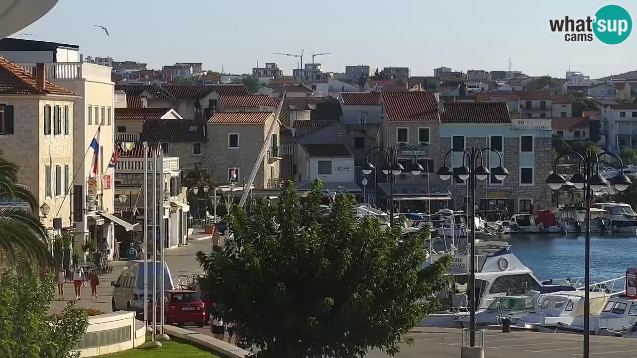 Vodice Live webcam – marina and  seafront