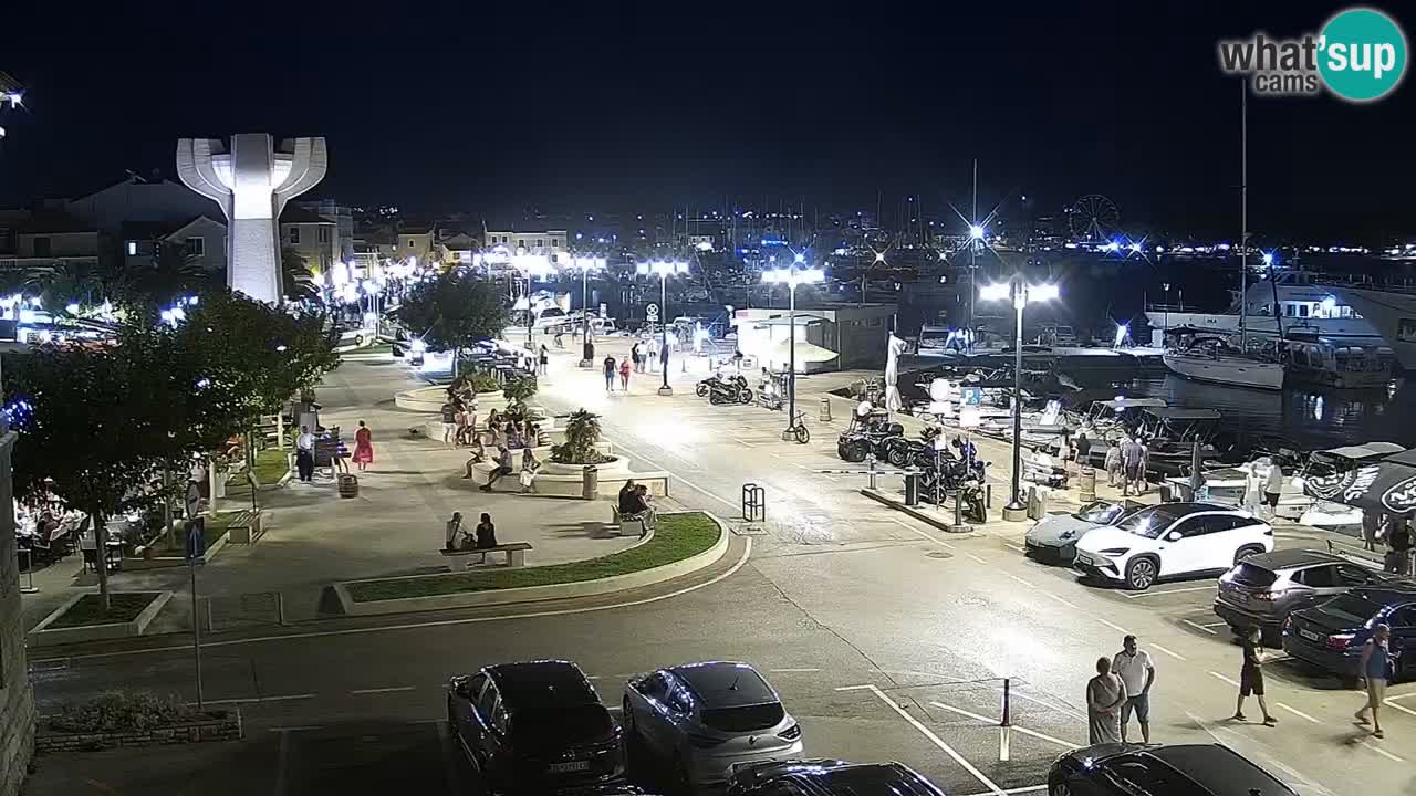 Vodice Live webcam – marina and  seafront