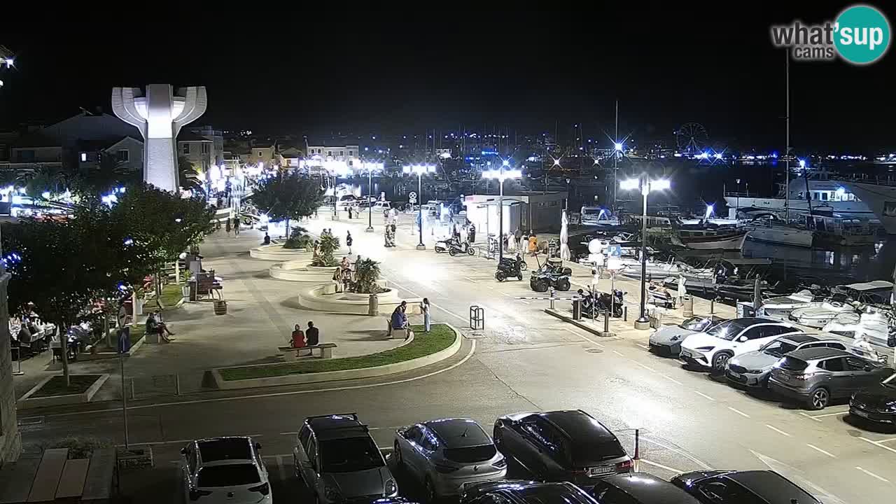 Vodice Live webcam – marina and  seafront