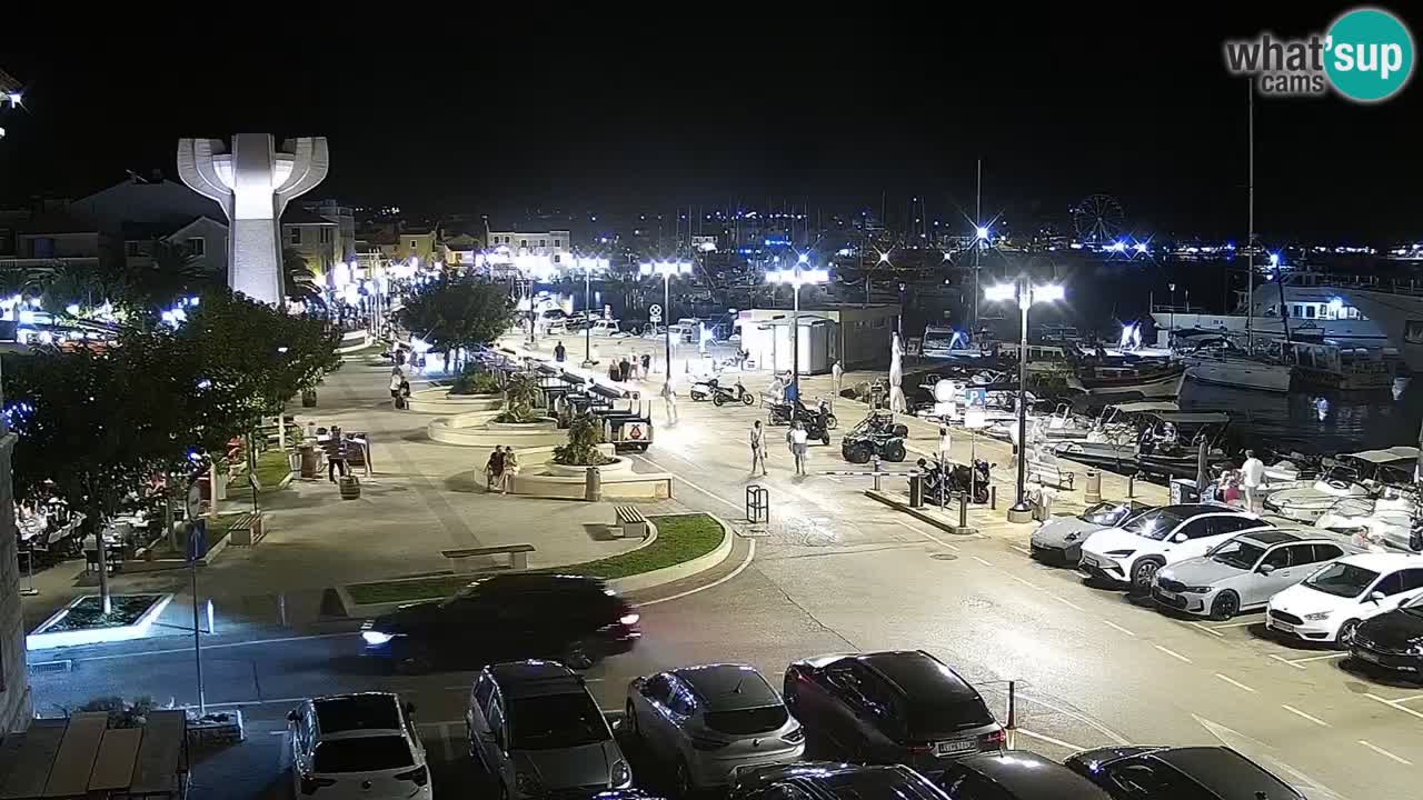 Vodice Live webcam – marina and  seafront