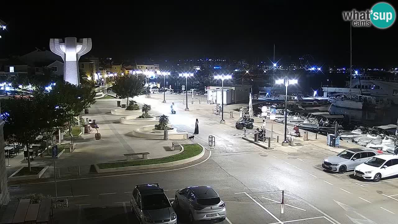 Vodice Live webcam – marina and  seafront
