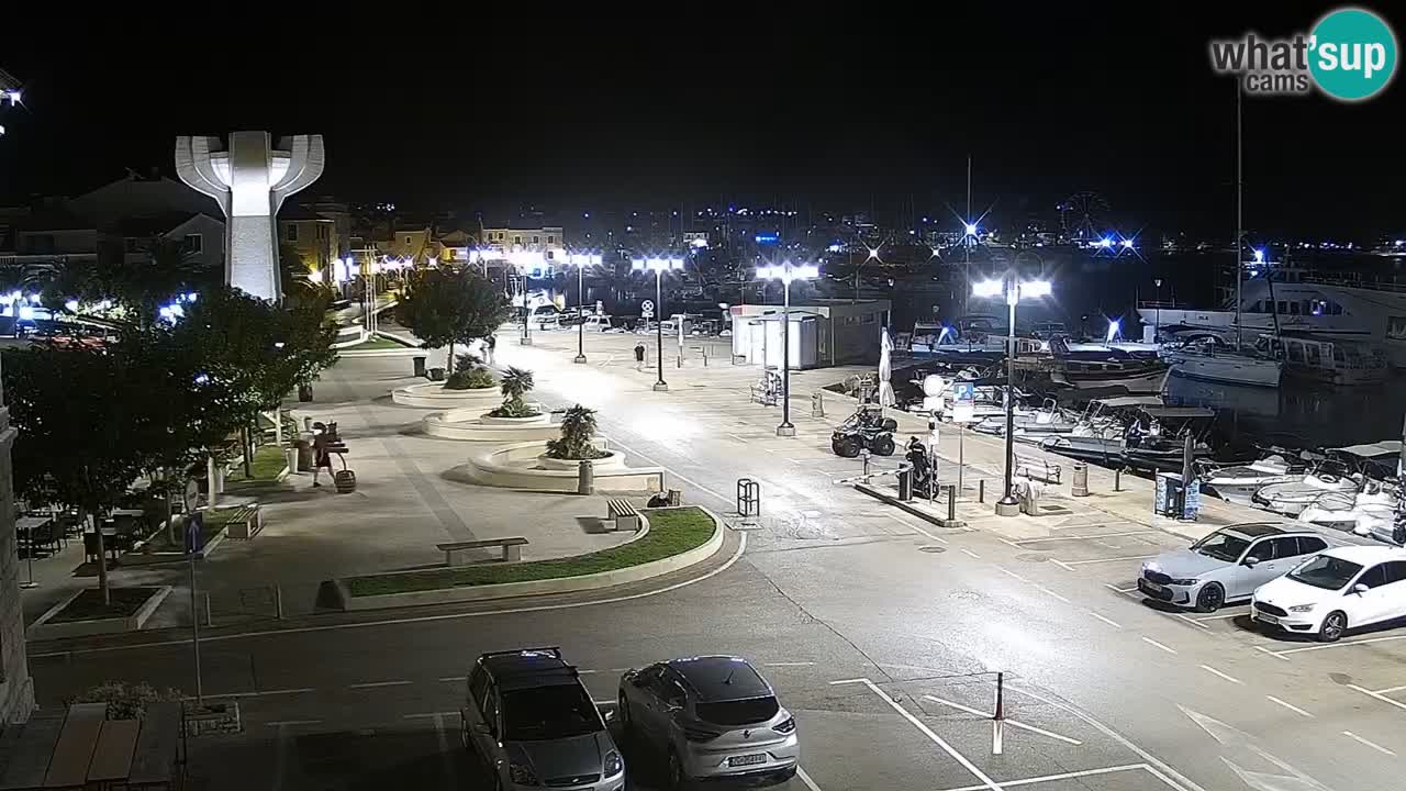 Vodice Live webcam – marina and  seafront