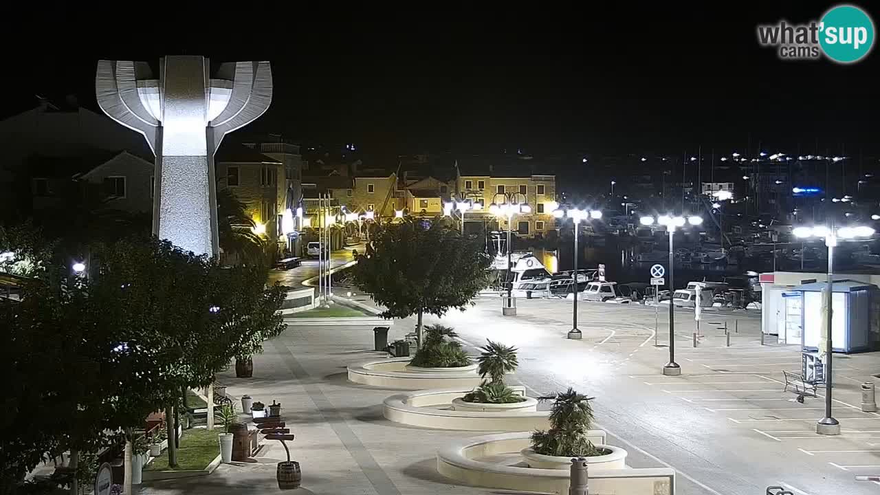 Vodice Live webcam – marina and  seafront
