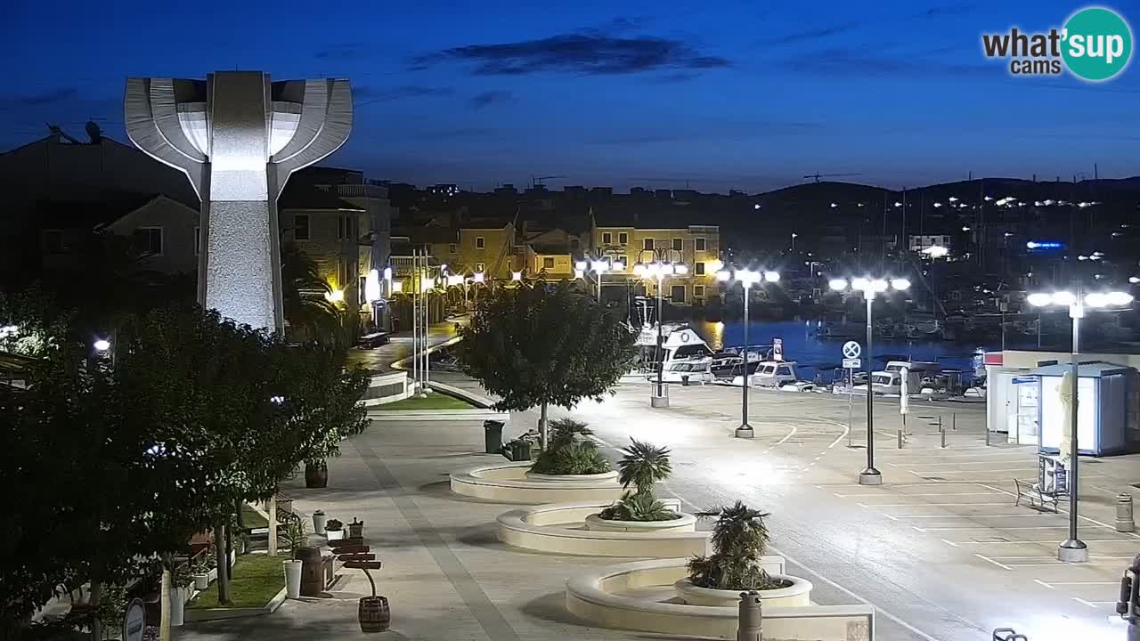 Vodice Live webcam – marina and  seafront