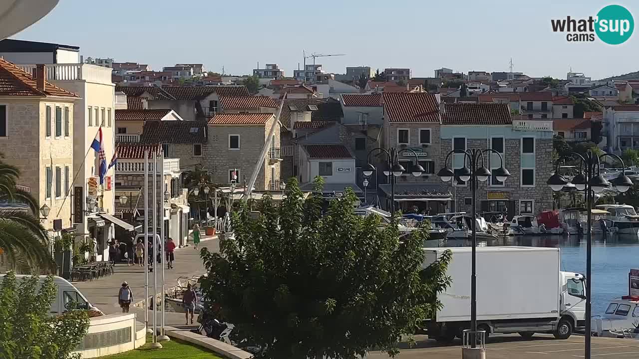 Vodice Live webcam – marina and  seafront