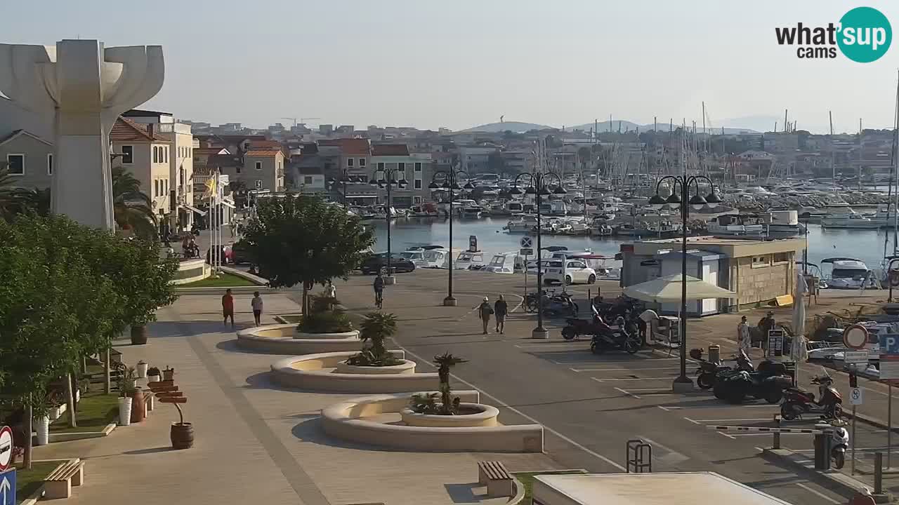 Vodice Live webcam – marina and  seafront