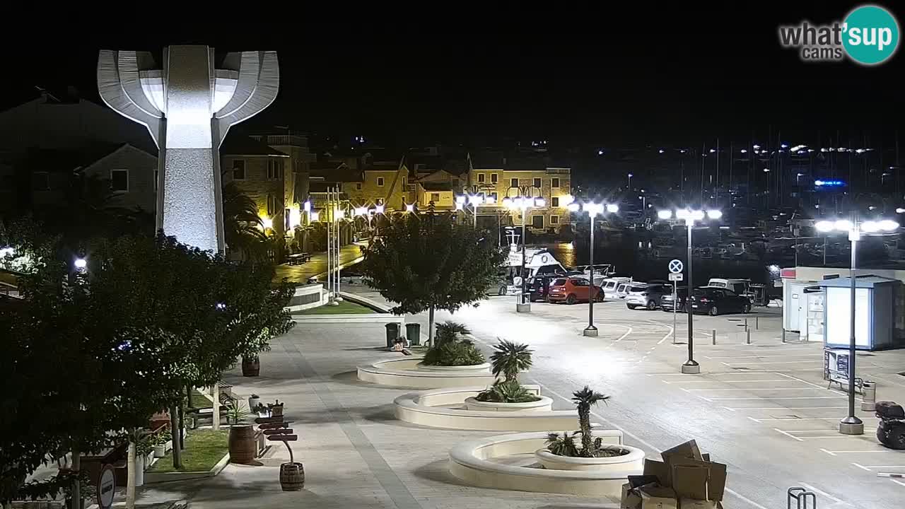 Vodice Live webcam – marina and  seafront