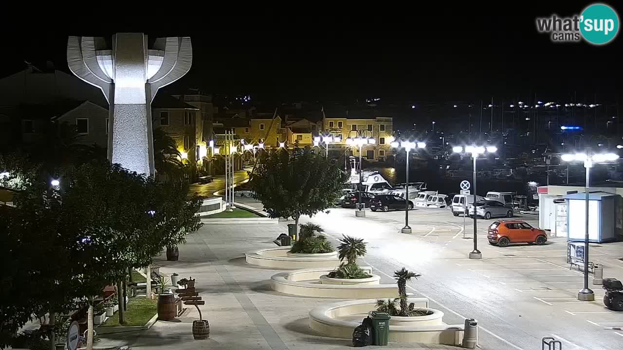 Vodice Live webcam – marina and  seafront