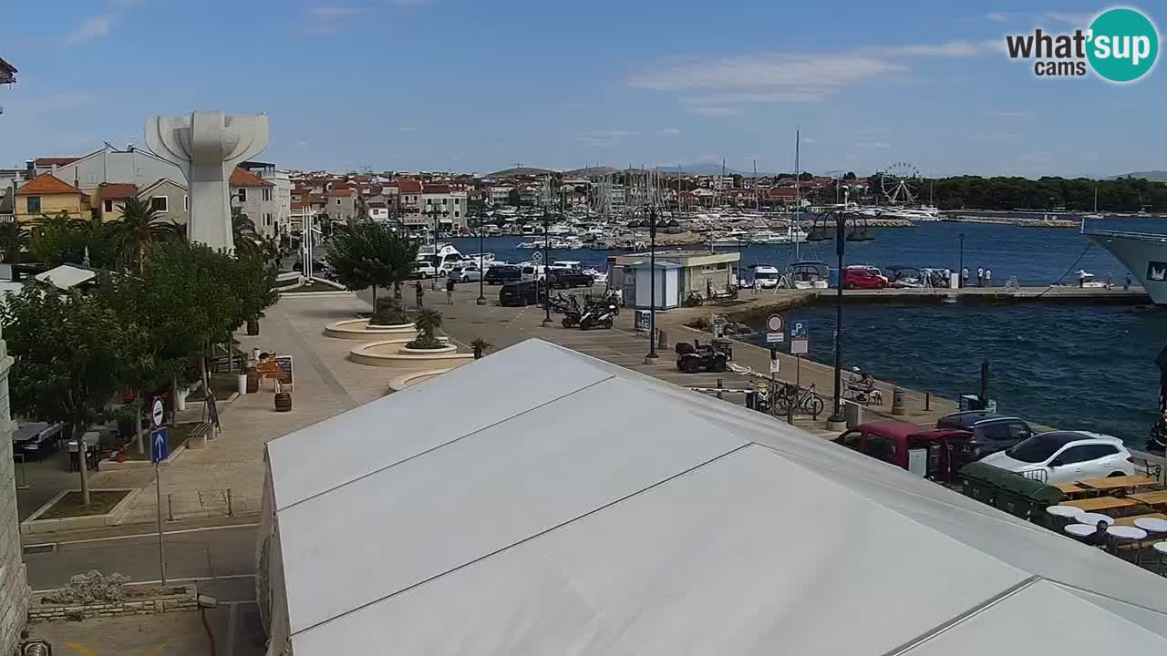 Vodice Live webcam – marina and  seafront