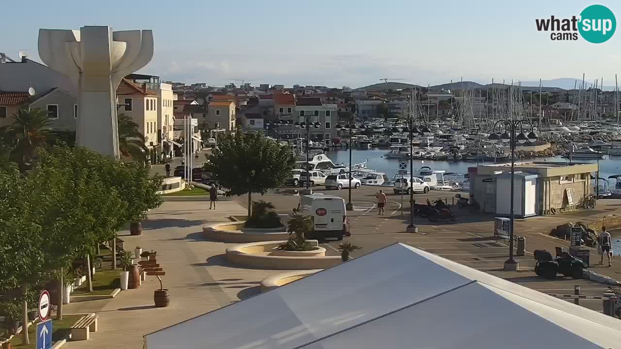 Vodice Live webcam – marina and  seafront