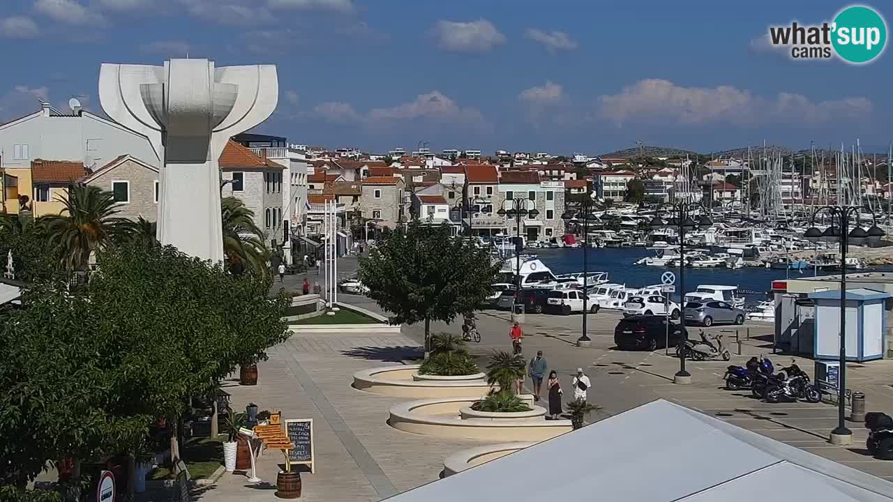 Vodice Live webcam – marina and  seafront