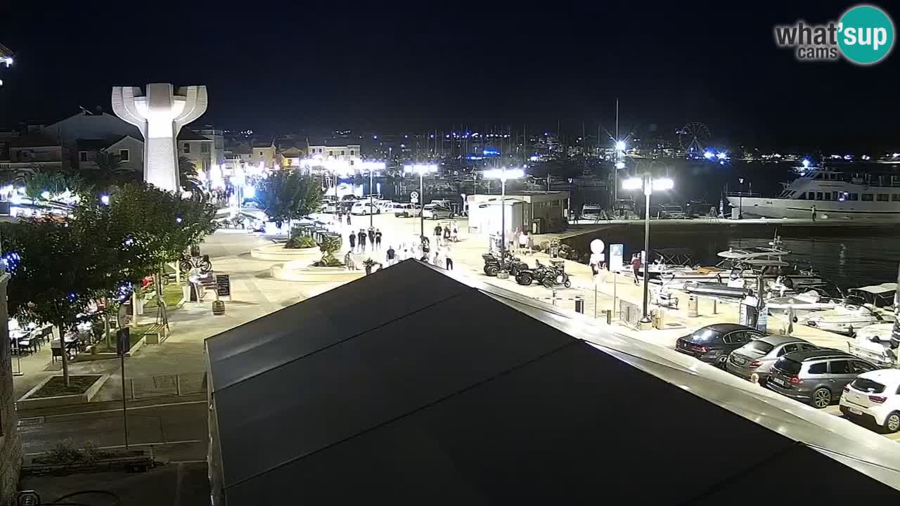 Vodice Live webcam – marina and  seafront
