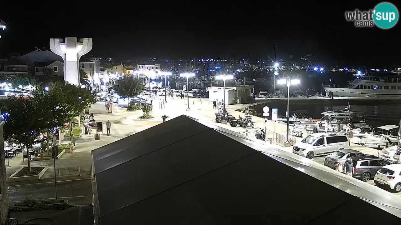 Vodice Live webcam – marina and  seafront