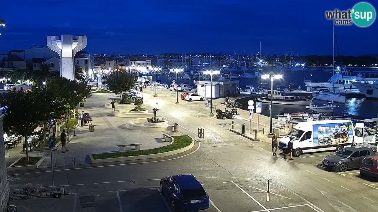 Vodice Live webcam – marina and  seafront