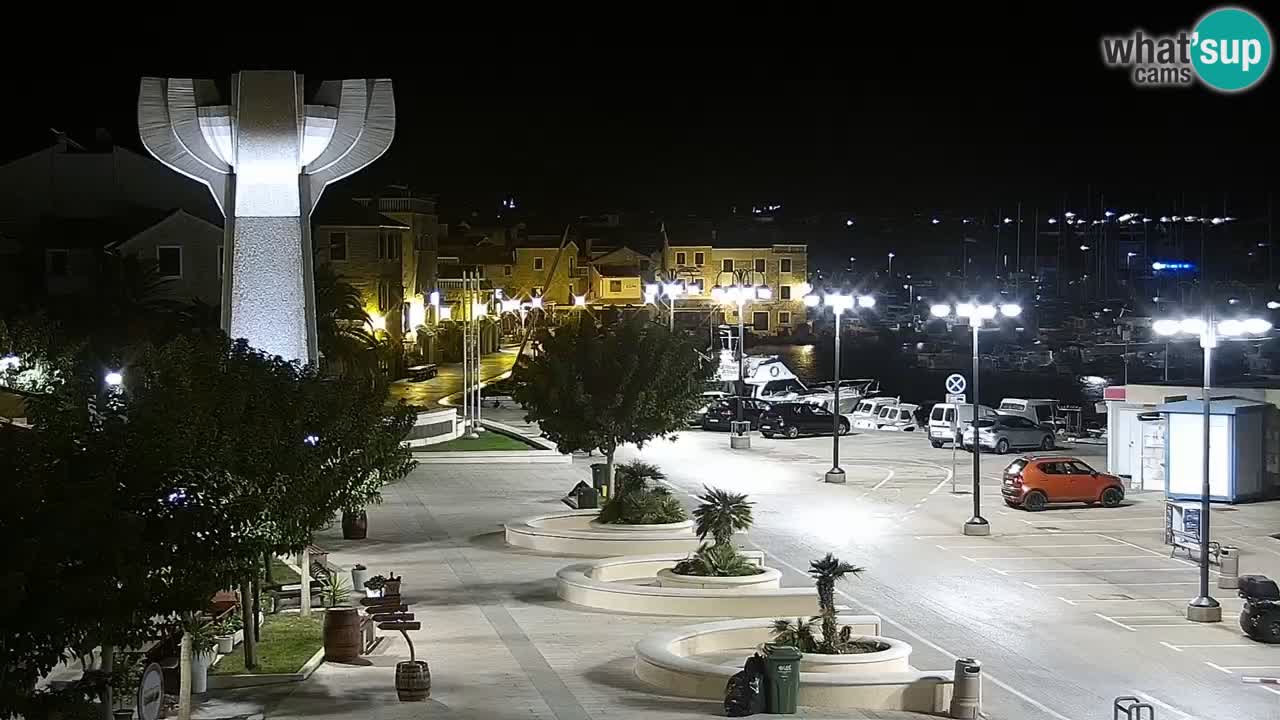 Vodice Live webcam – marina and  seafront