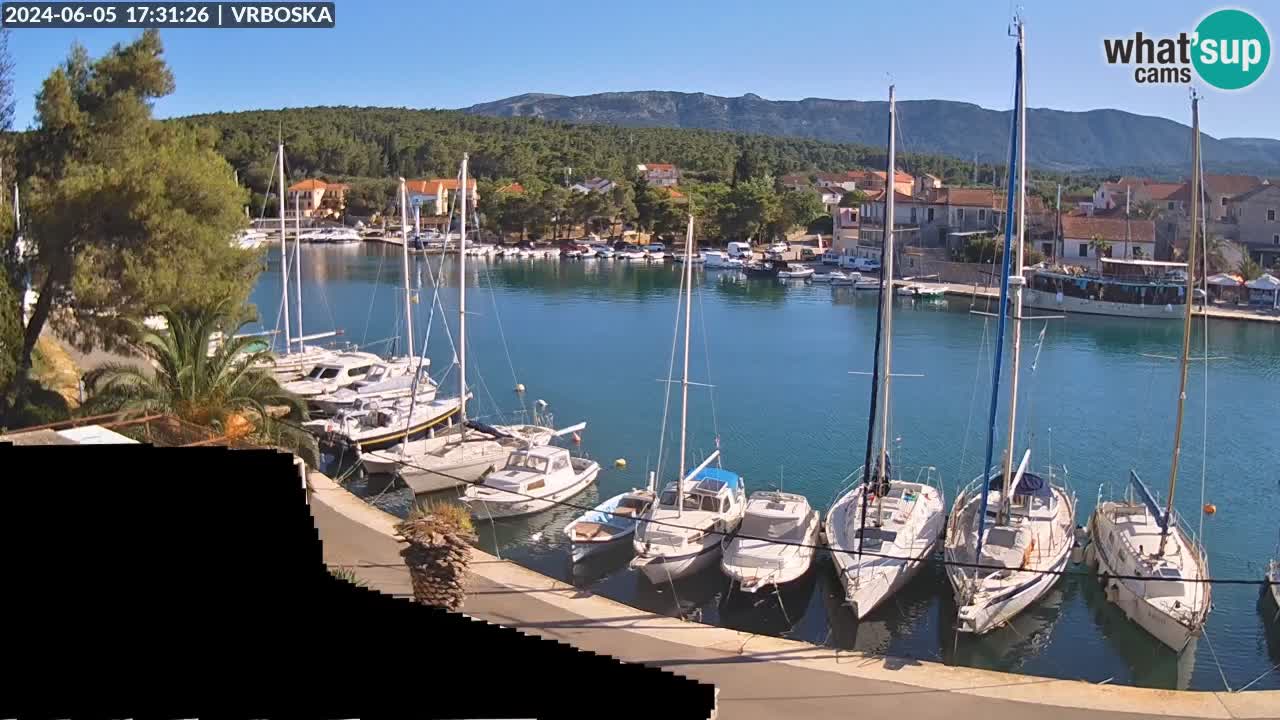 Spletna kamera Vrboska | Otok Hvar | Hrvaška