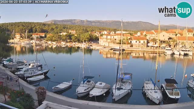 Spletna kamera Vrboska | Otok Hvar | Hrvaška