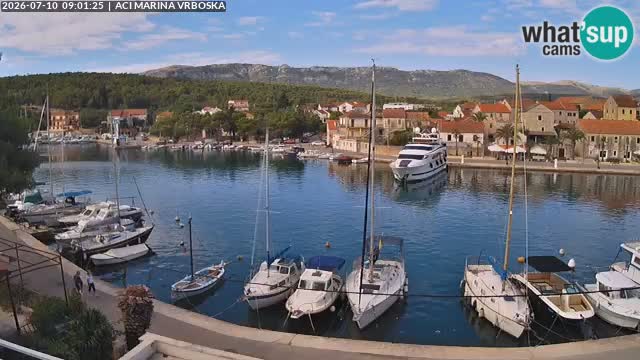 Spletna kamera Vrboska | Otok Hvar | Hrvaška