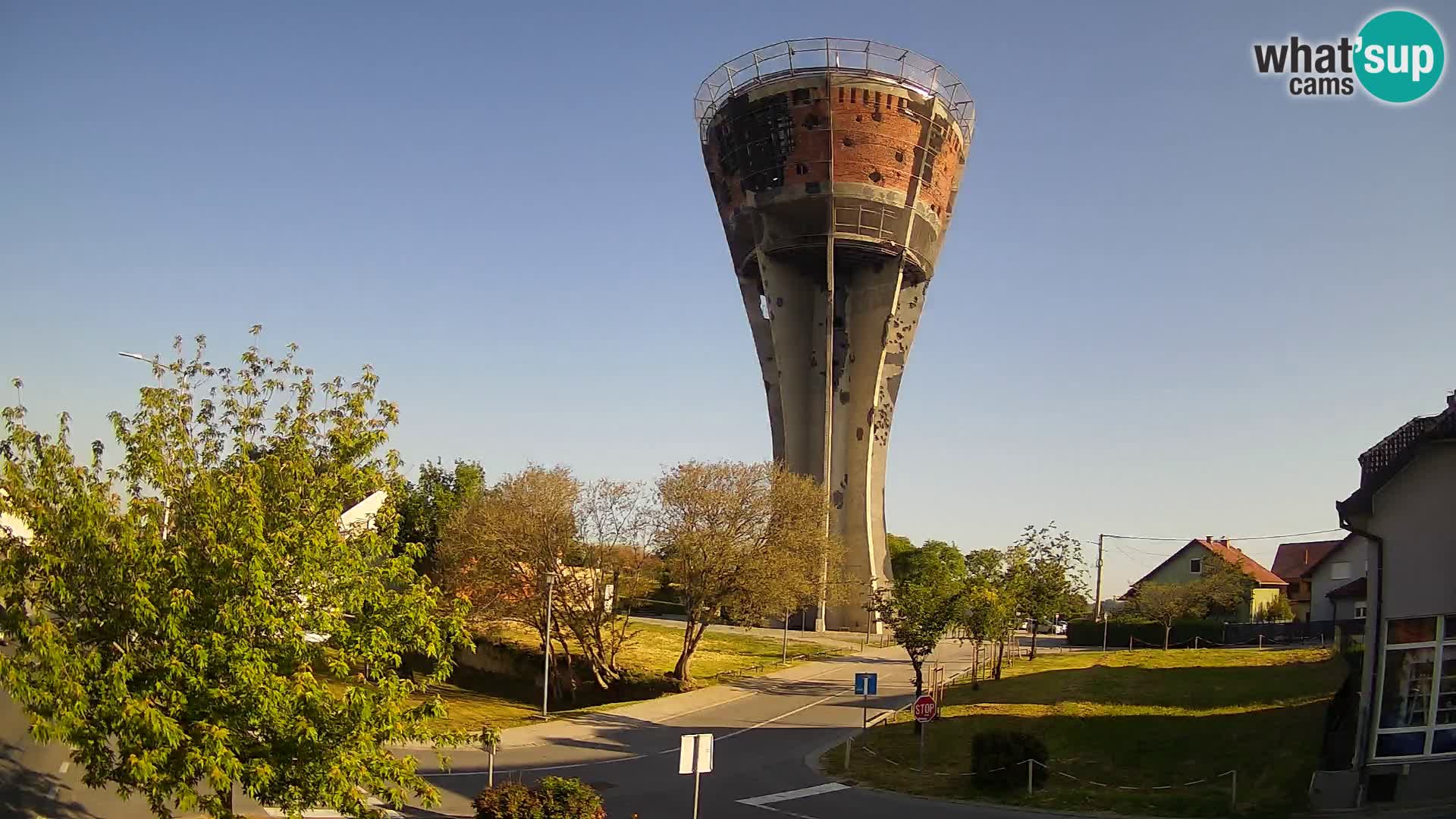 Webcam Vukovar –  Wasserturm , Symbol Schlacht von Vukovar (1991)