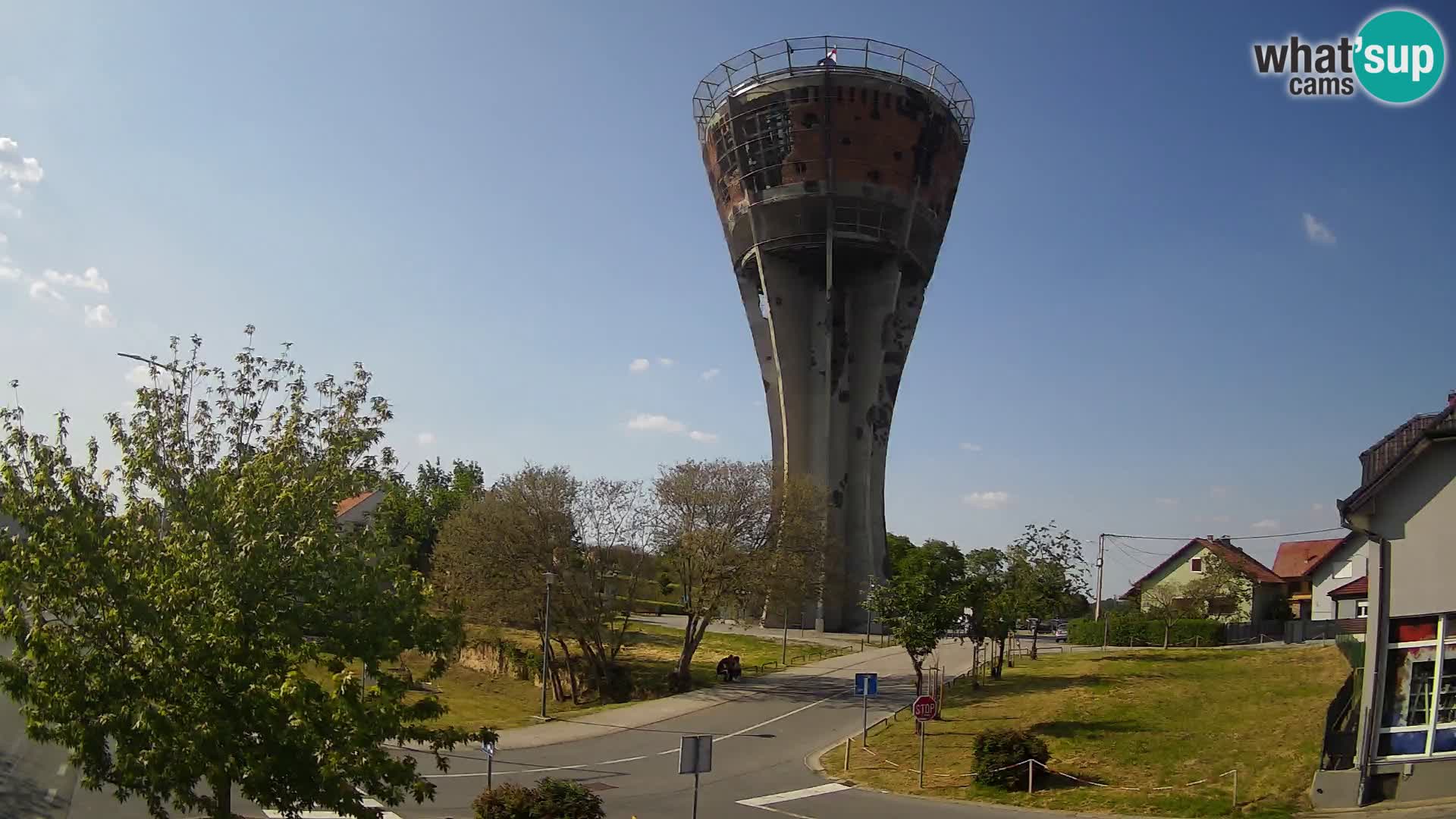 Webcam Vukovar –  Wasserturm , Symbol Schlacht von Vukovar (1991)