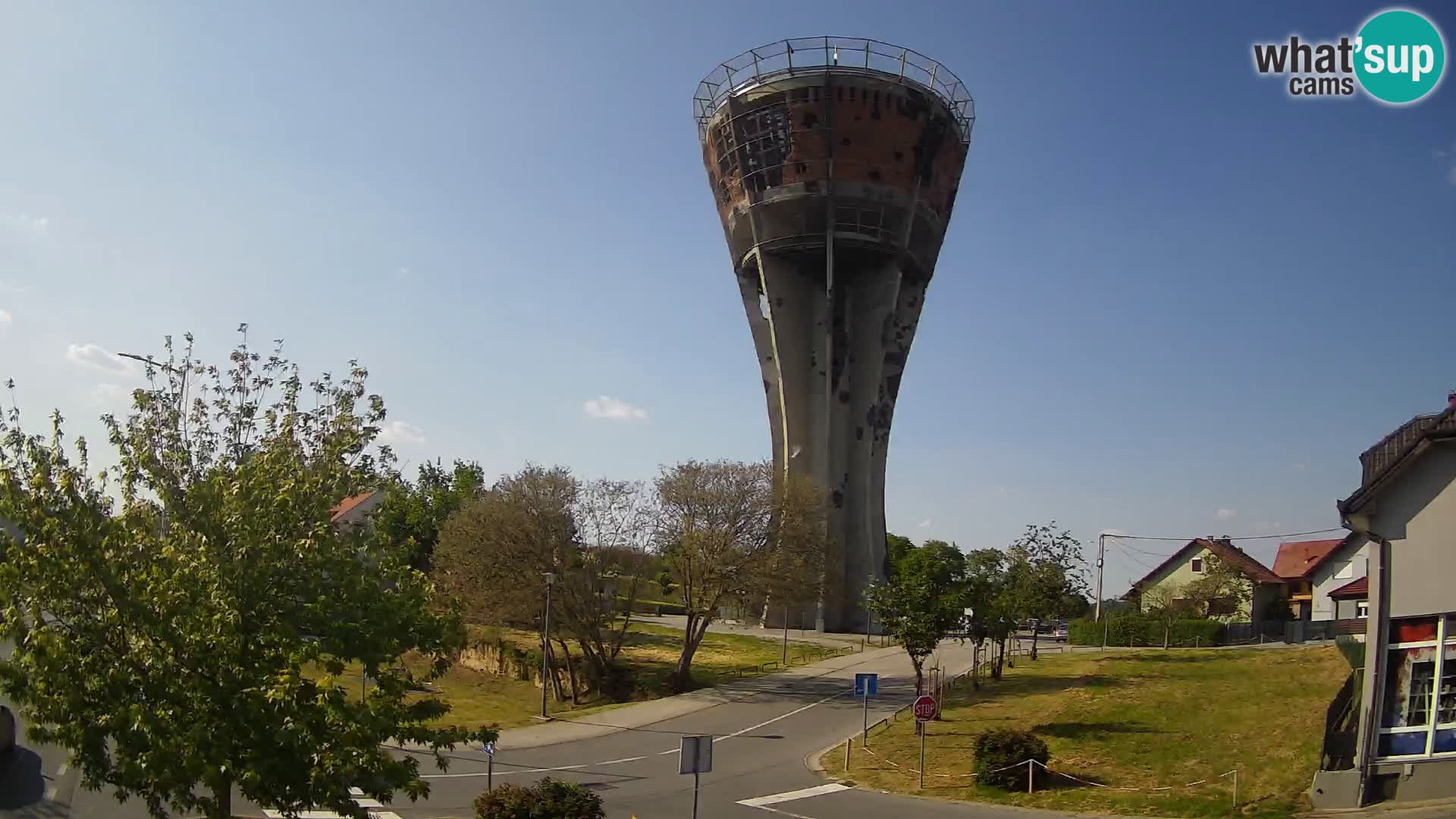 Webcam Vukovar –  Wasserturm , Symbol Schlacht von Vukovar (1991)
