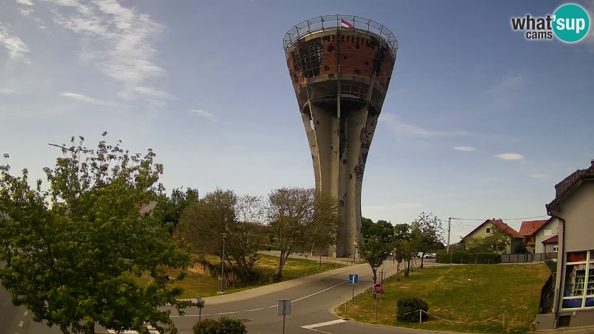 Webcam Vukovar – Château d’eau,  symbole Bataille de Vukovar (1991)