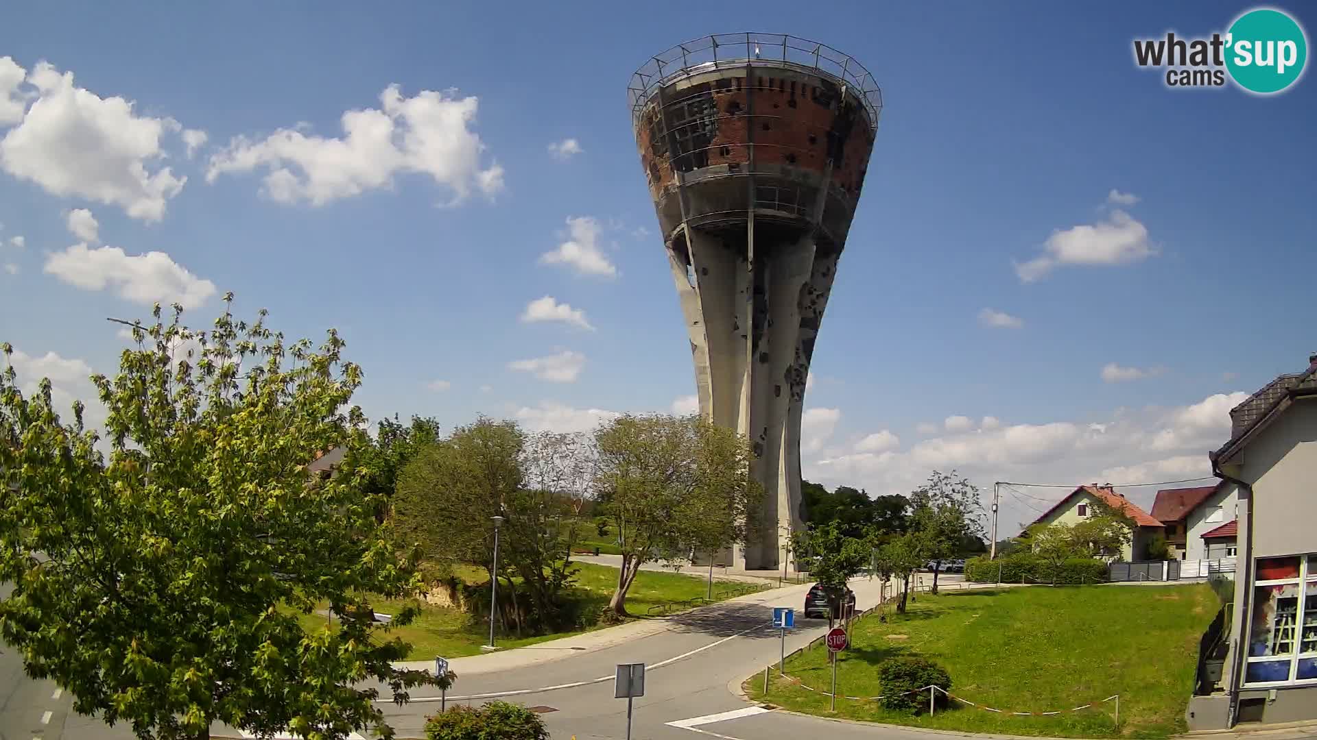 Webcam Vukovar –  Wasserturm , Symbol Schlacht von Vukovar (1991)
