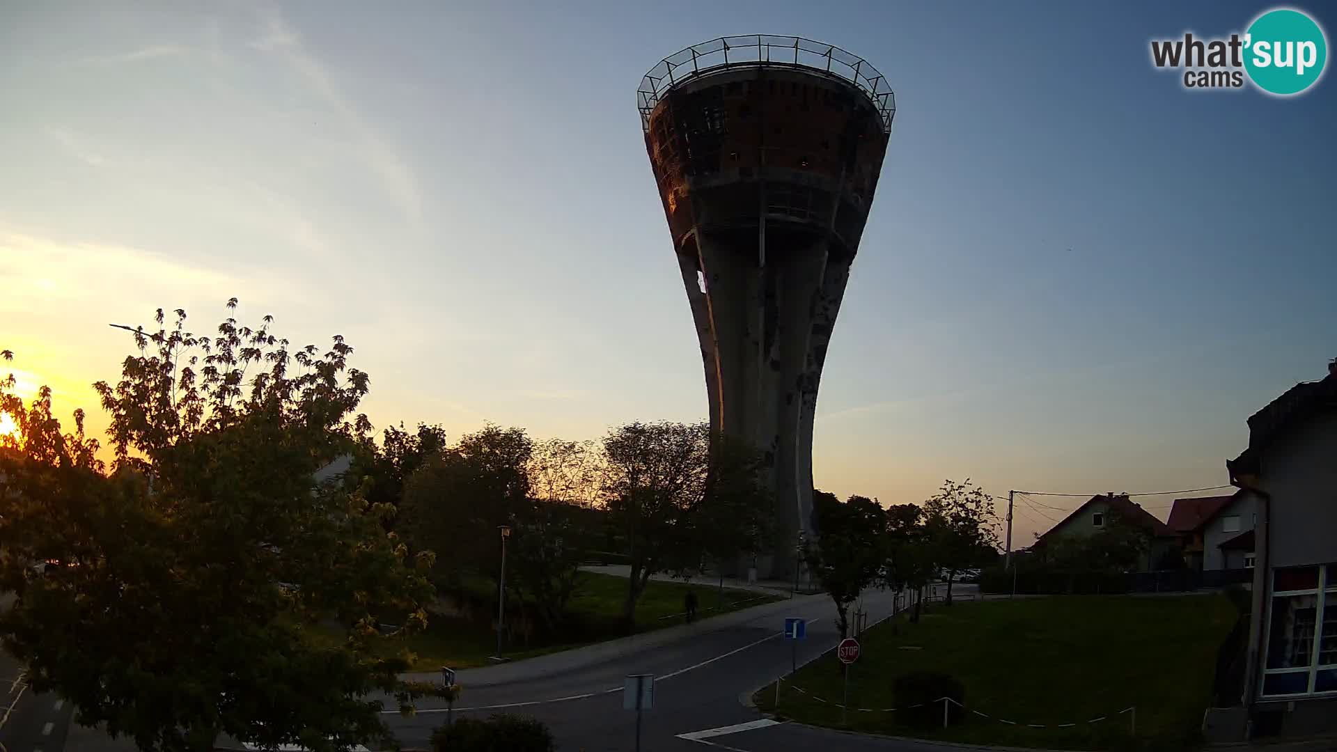 Webcam Vukovar –  Wasserturm , Symbol Schlacht von Vukovar (1991)