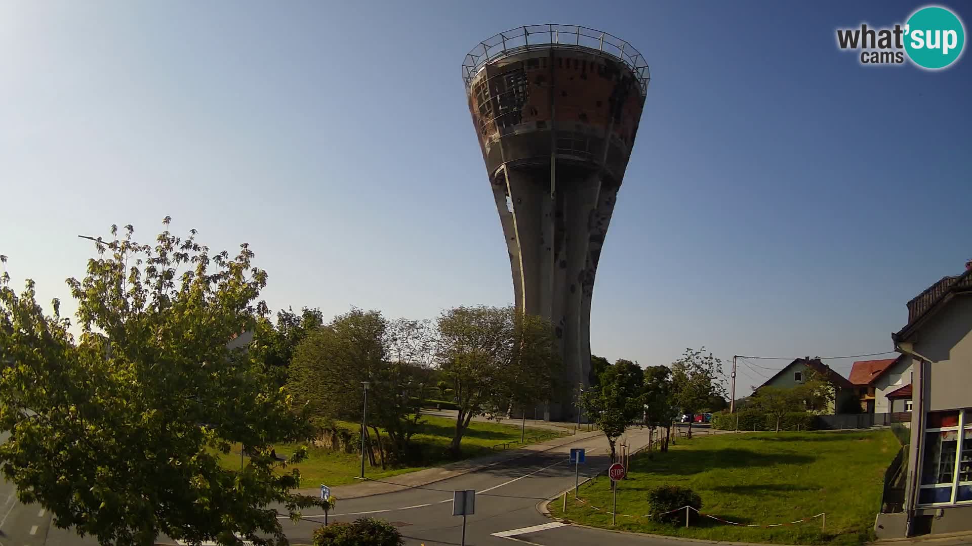 Webcam Vukovar –  Wasserturm , Symbol Schlacht von Vukovar (1991)