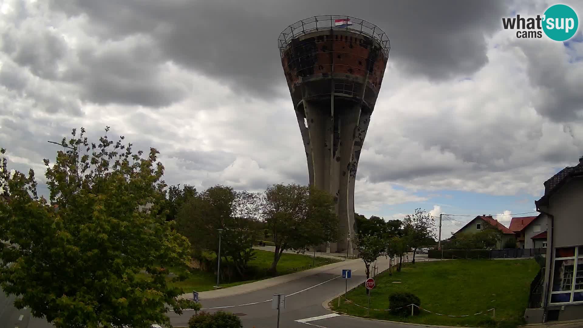 Webcam Vukovar –  Wasserturm , Symbol Schlacht von Vukovar (1991)