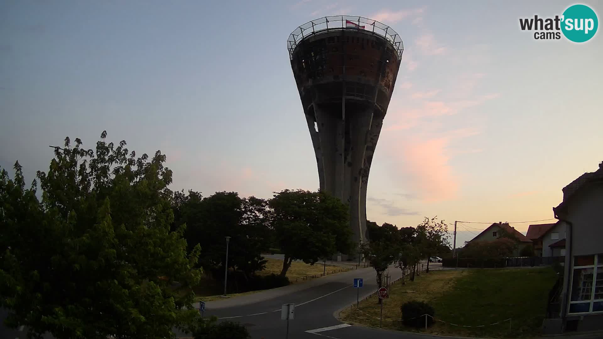 Webcam Vukovar – Torre dell’acqua, simbolo della Battaglia di Vukovar (1991)
