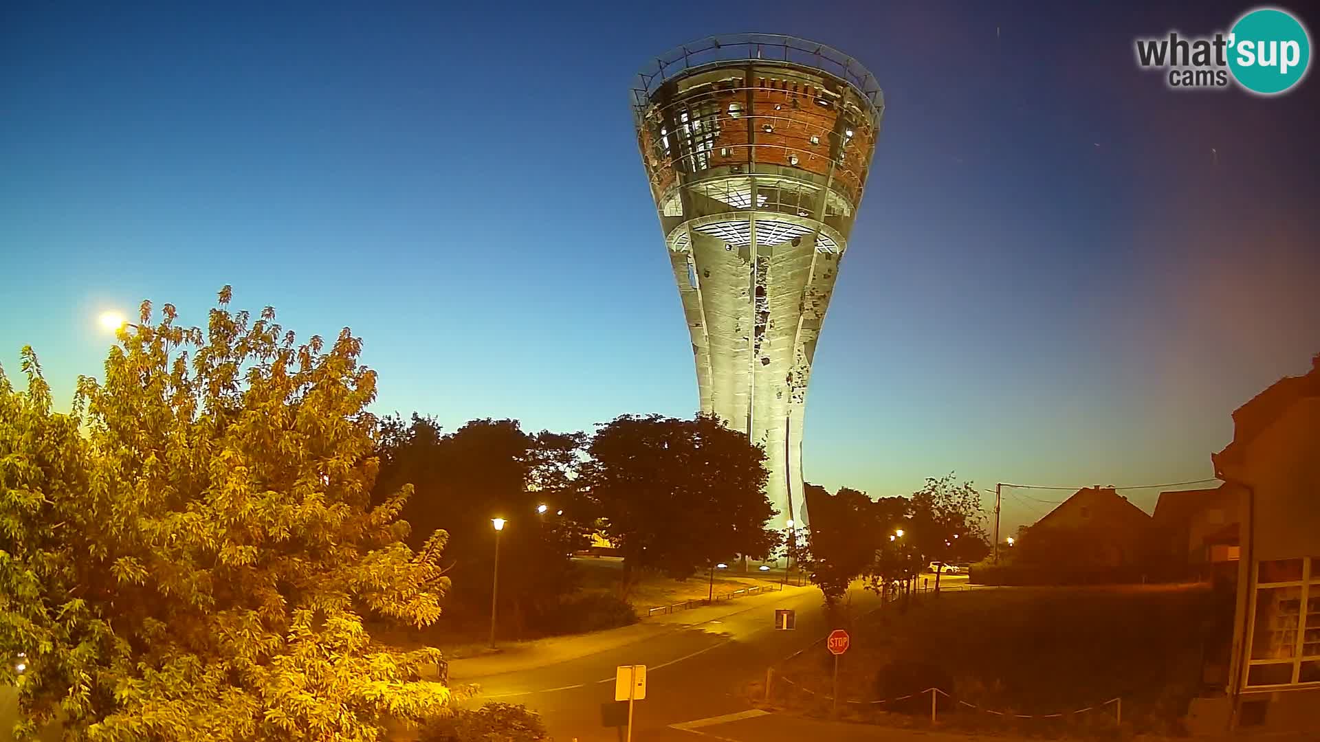 Webcam Vukovar –  Wasserturm , Symbol Schlacht von Vukovar (1991)
