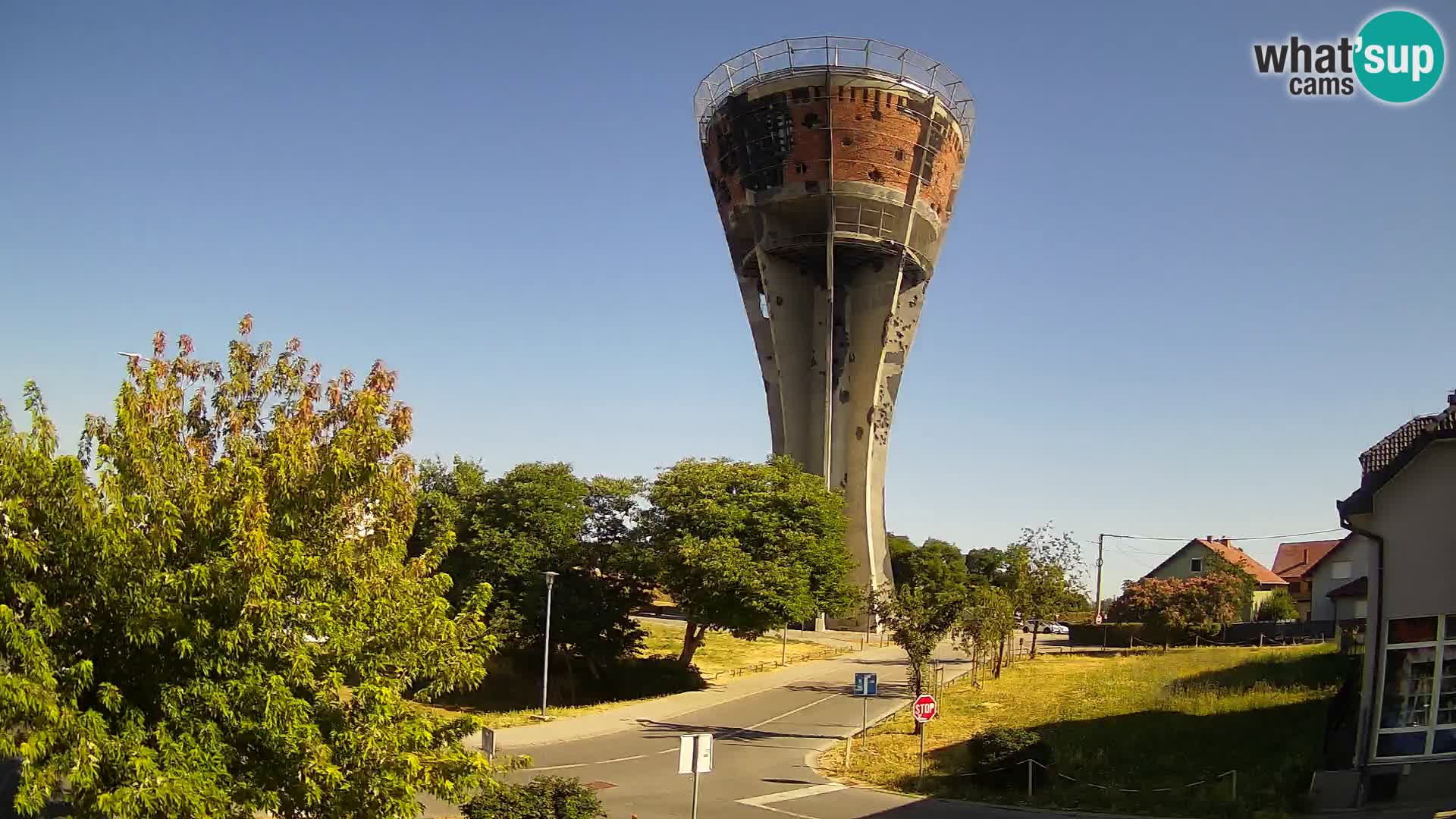 Webcam Vukovar – Château d’eau,  symbole Bataille de Vukovar (1991)