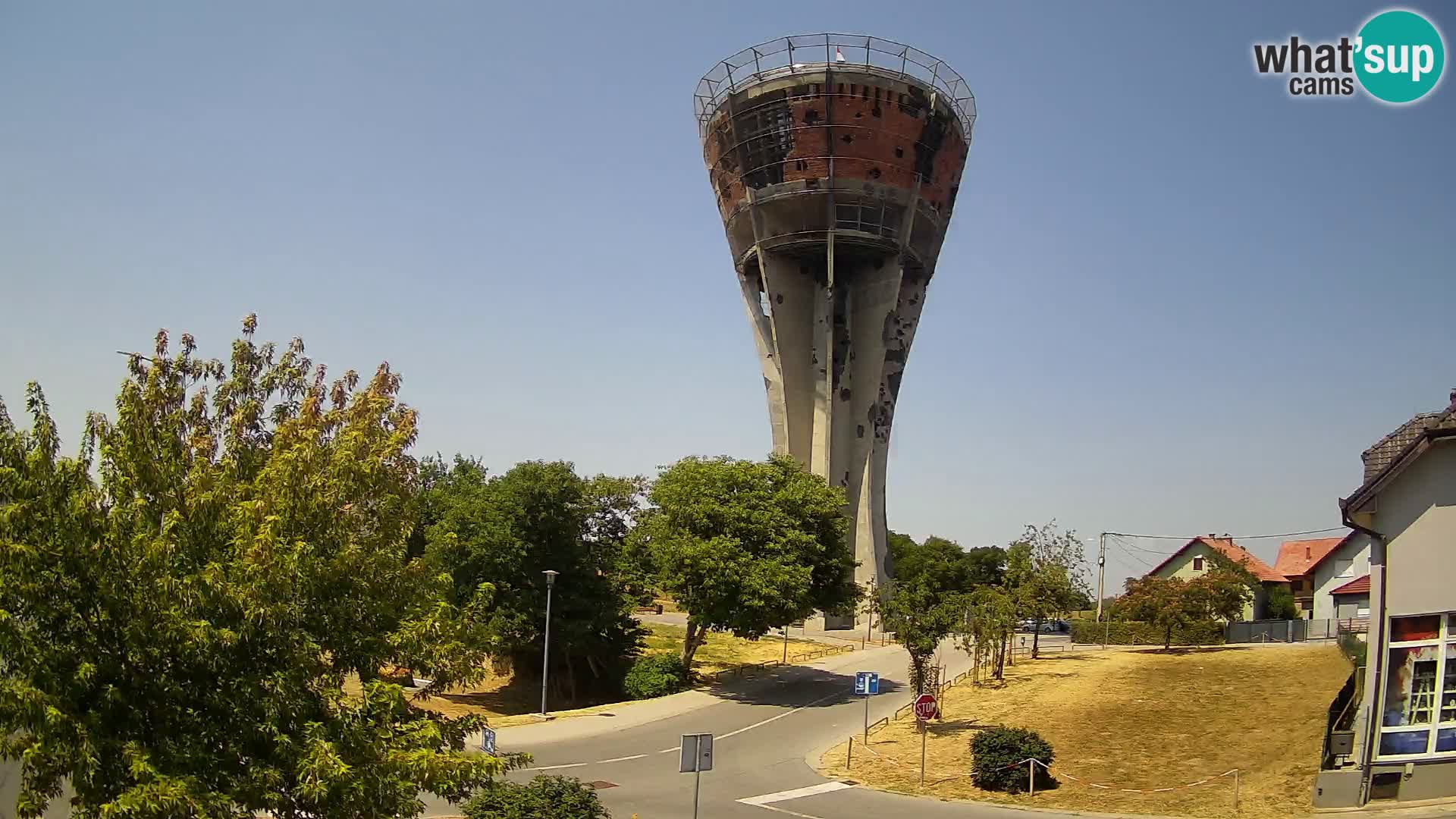 Webcam Vukovar –  Wasserturm , Symbol Schlacht von Vukovar (1991)