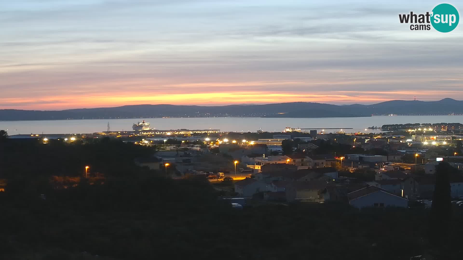 Panorama de la Webcam del Puerto Gazenica de Zadar, Zadar, Croacia