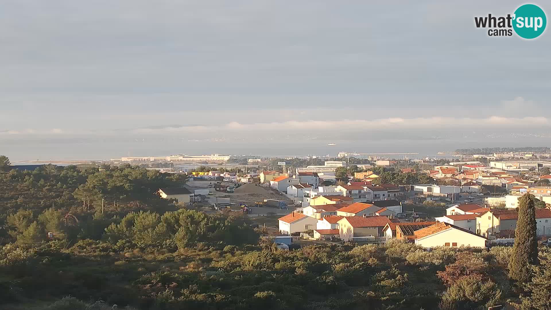 Zadar Pristanišče Gazenica s panoramsko spletno kamero, Zadar, Hrvaška