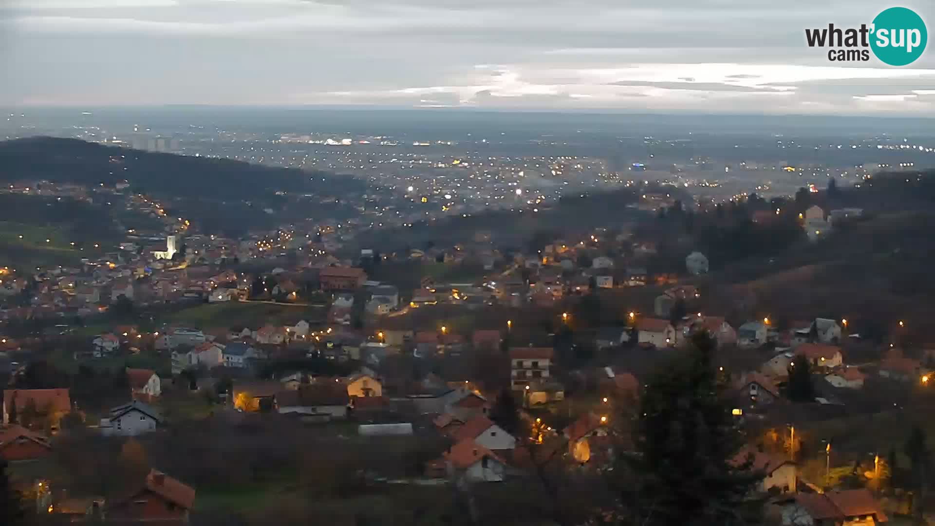 Vista panoramica di Zagabria