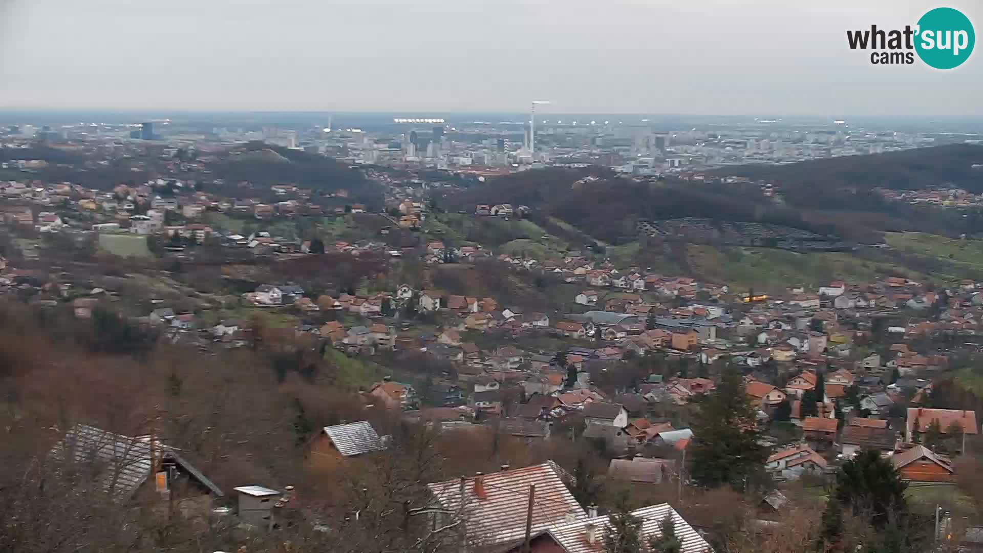 Vista panoramica di Zagabria