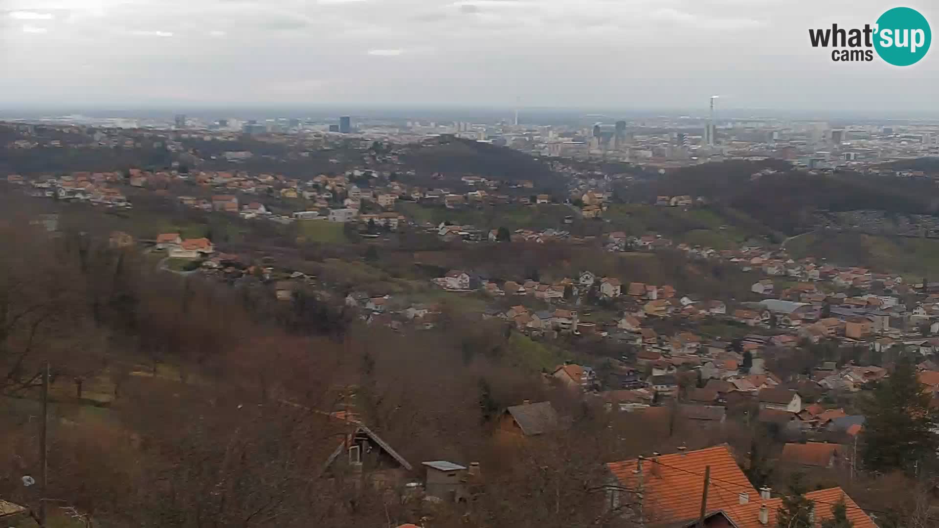 Vista panoramica di Zagabria