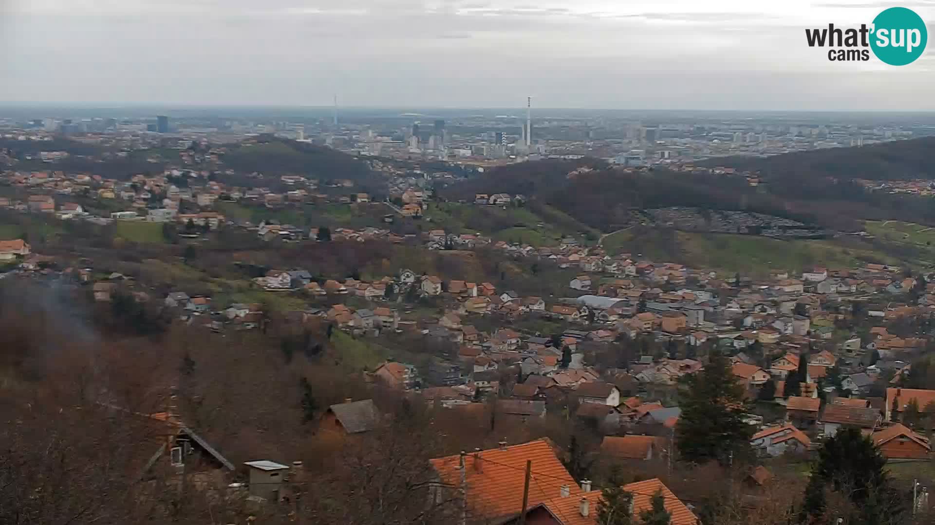 Vista panoramica di Zagabria