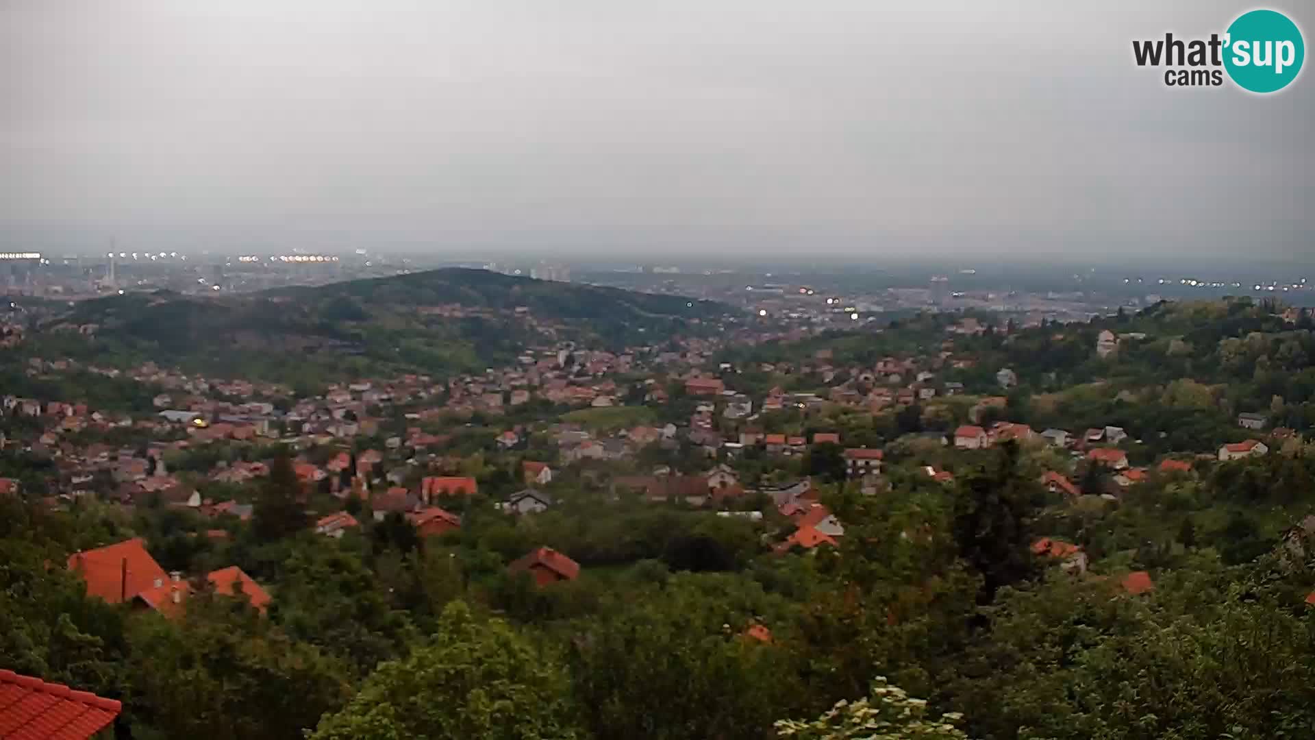 Vista panoramica di Zagabria