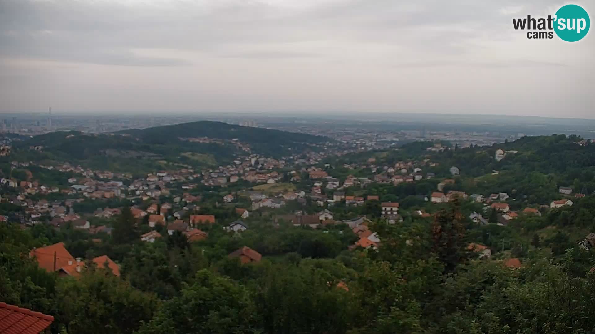 Vista panoramica di Zagabria